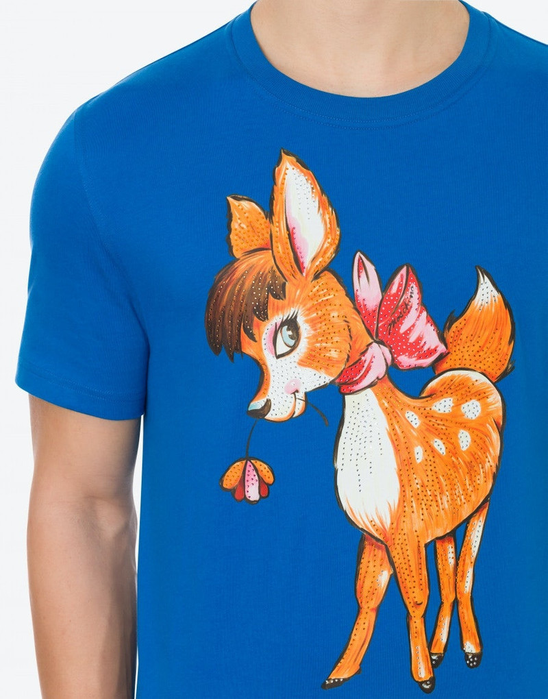 ILLUSTRATED ANIMALS ORGANIC JERSEY T-SHIRT WITH RHINESTONES 4