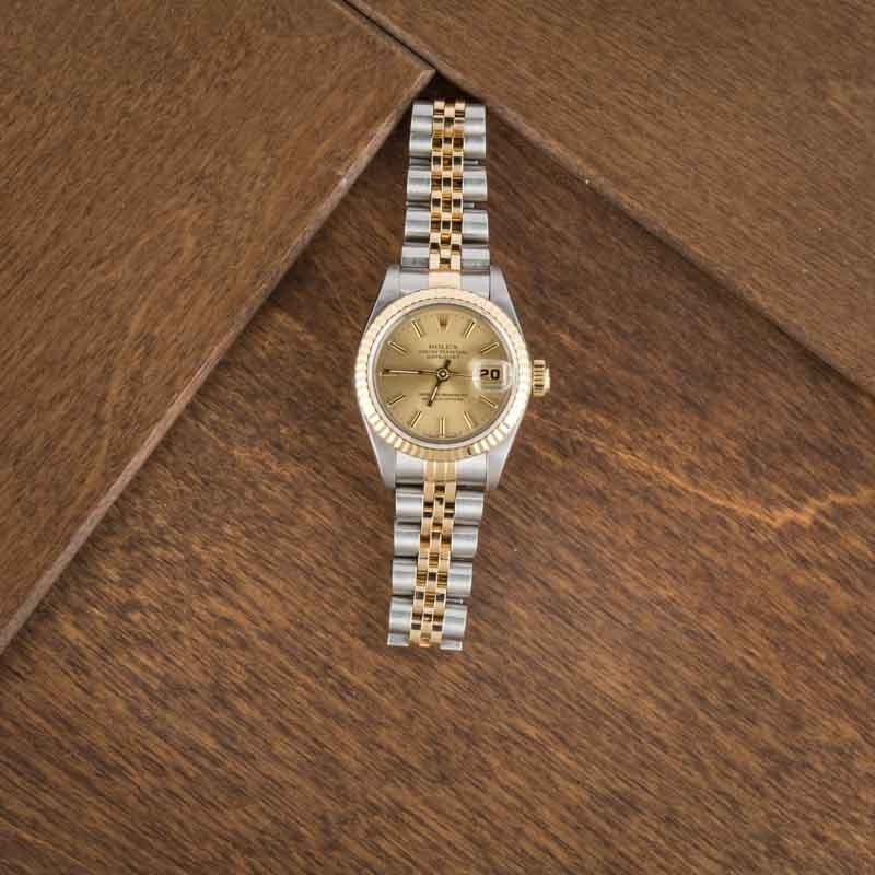 Rolex Lady Datejust Ref 69173 Champagne Dial - 6