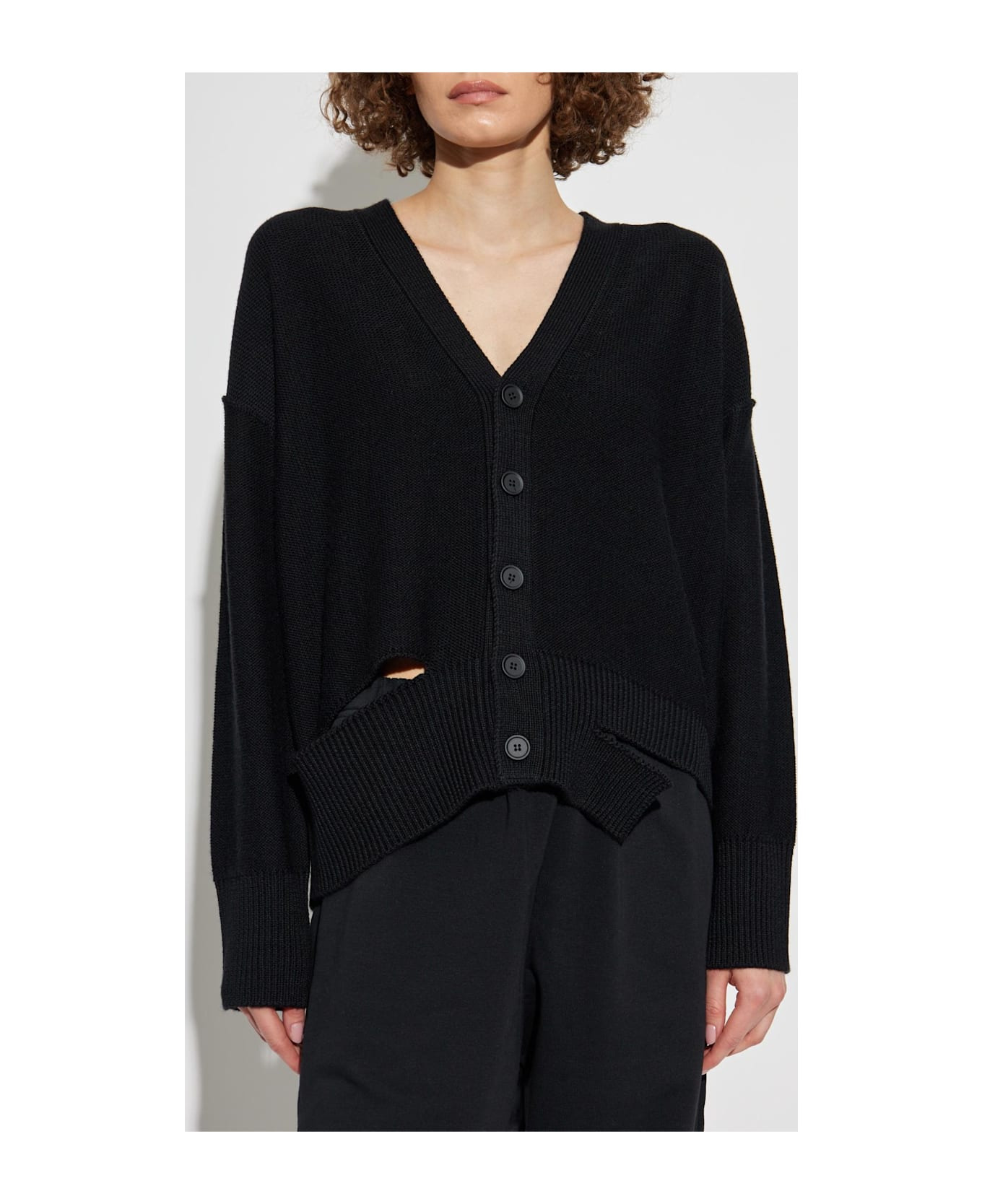 Mm6 Maison Margiela Cardigan With Wool Trim - 3