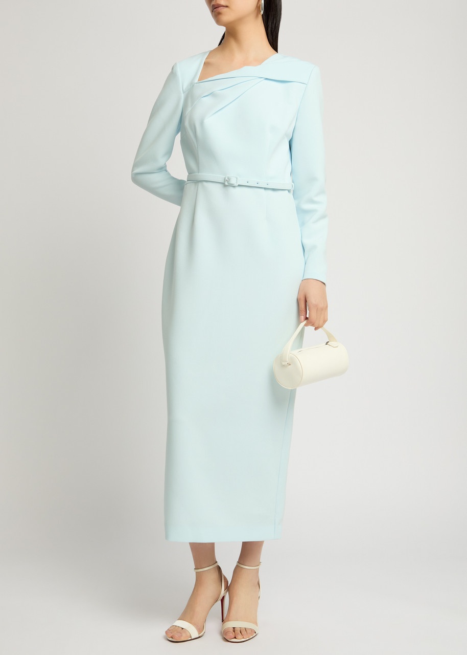 Roland Mouret Belted Crepe Midi Dress - 4