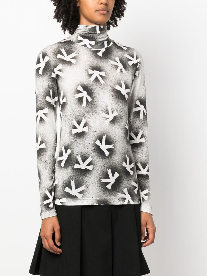 bow-print roll-neck top 3
