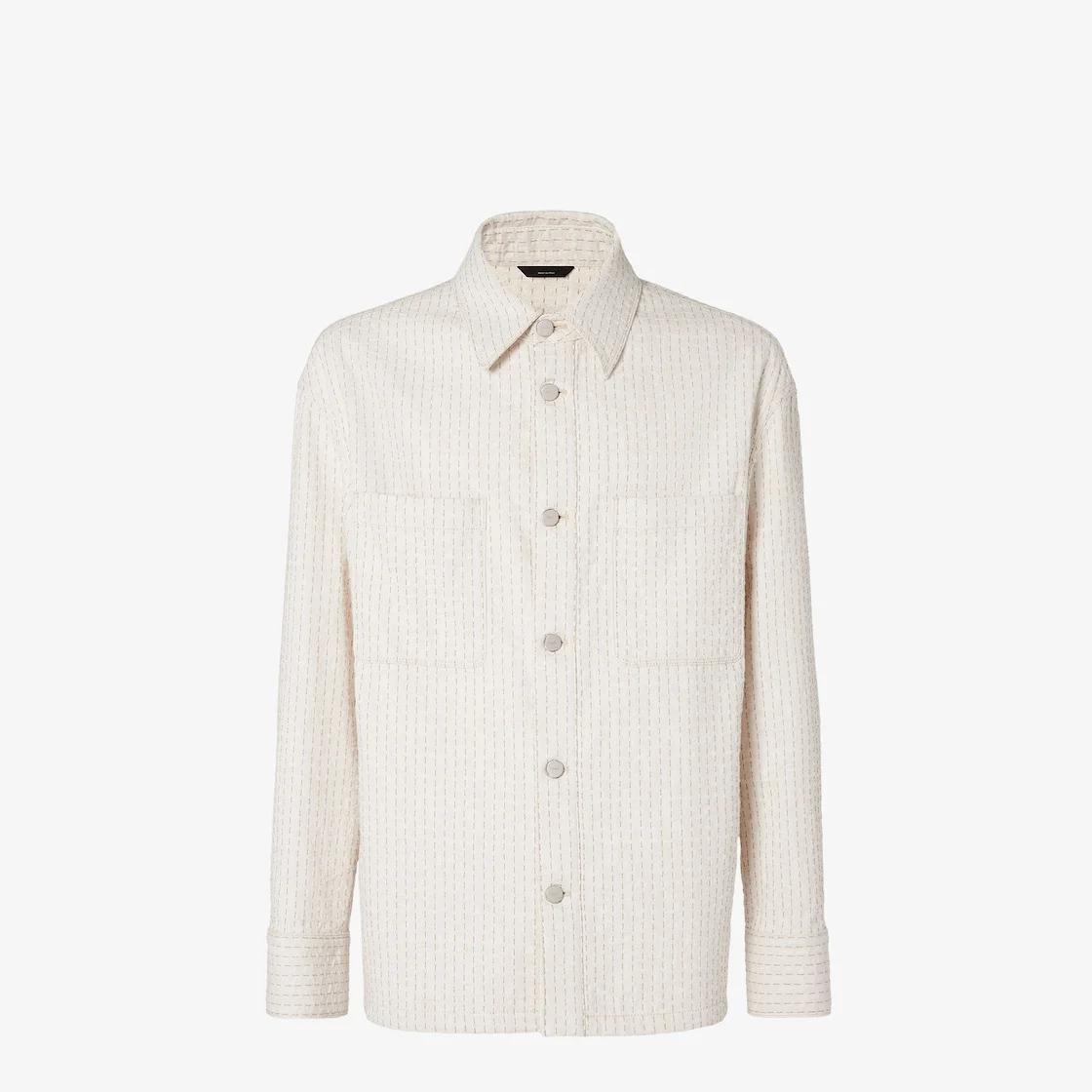Blouson White denim Go-To jacket with topstitching - 1