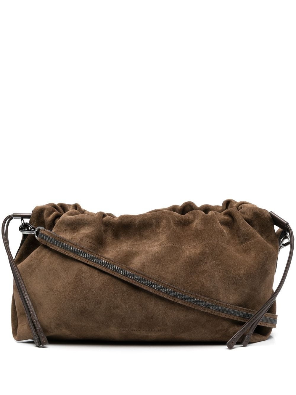 suede drawstring shoulder bag - 1