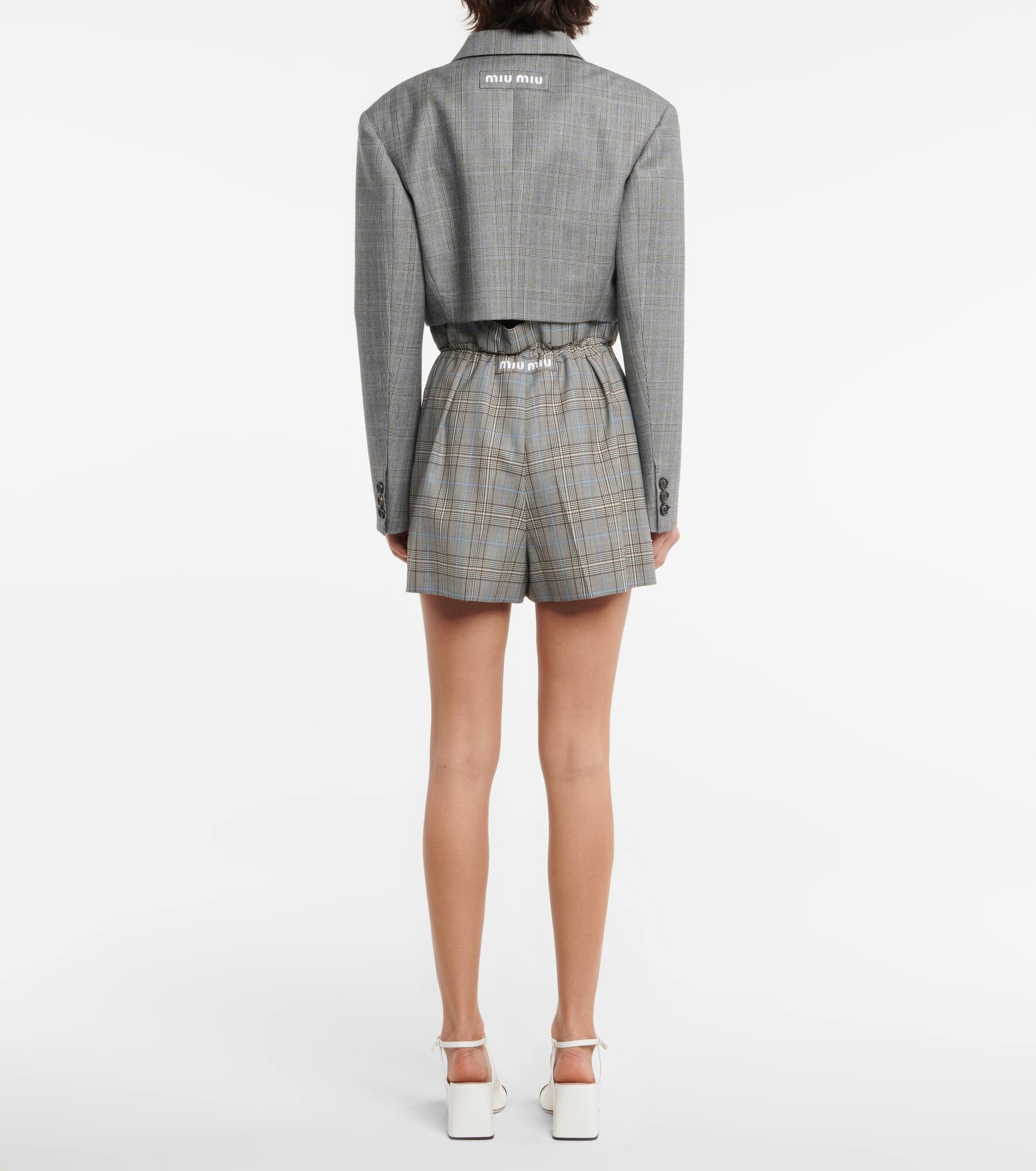 Virgin wool paperbag shorts - 3
