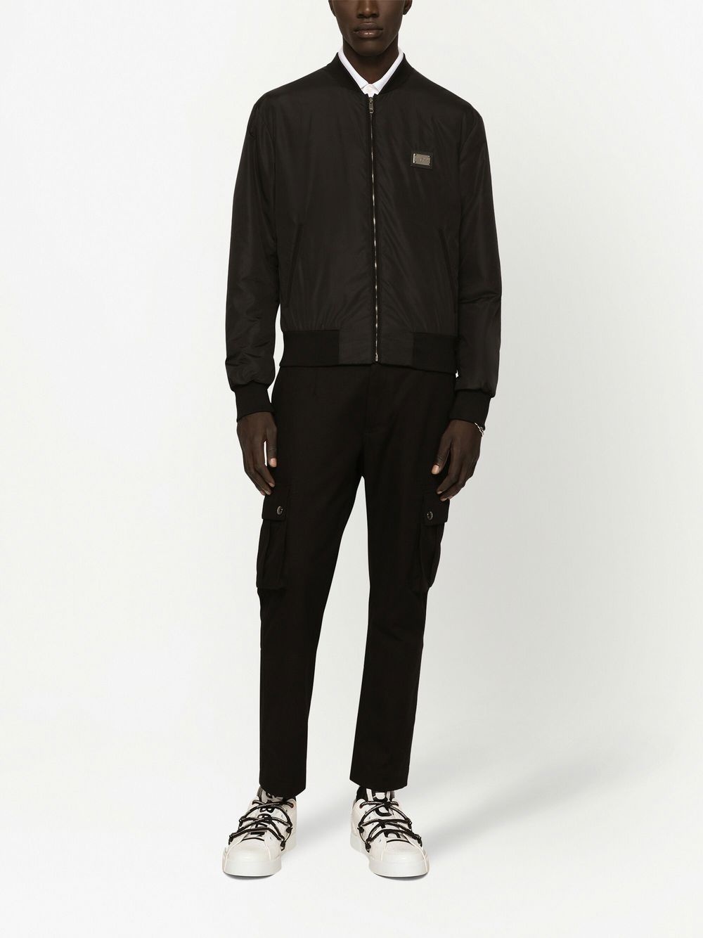logo-plaque bomber jacket - 3