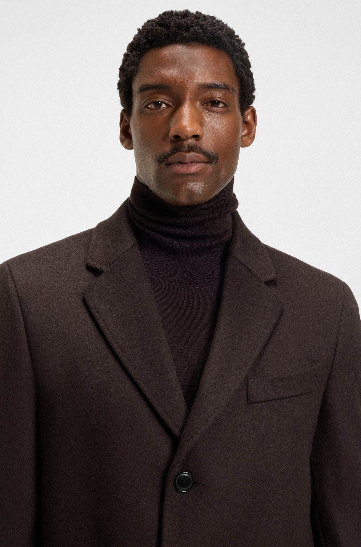 REGULAR-FIT WOOL AND CASHMERE COAT - 3