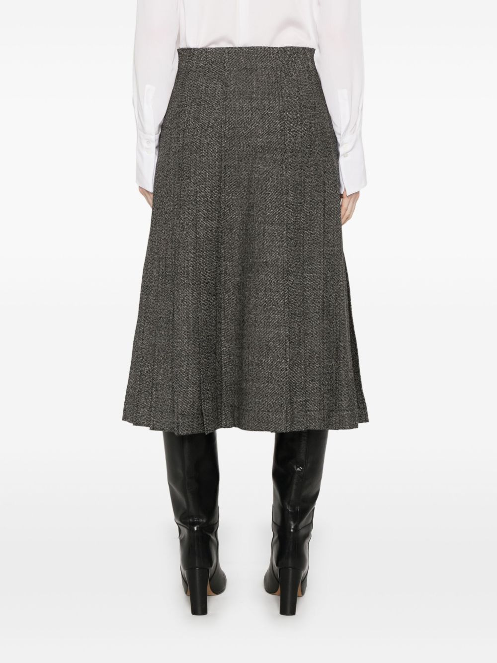 pleated midi skirt - 4