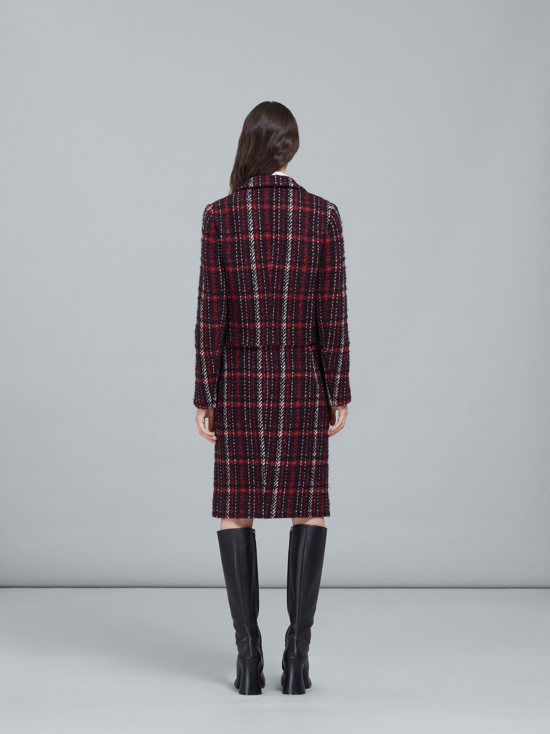 SPECKLED TWEED TULIP SKIRT - 3