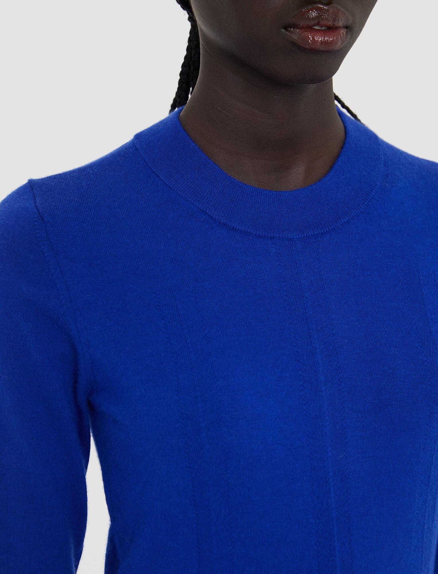 Cashmere Stretch Round Neck Jumper - 5