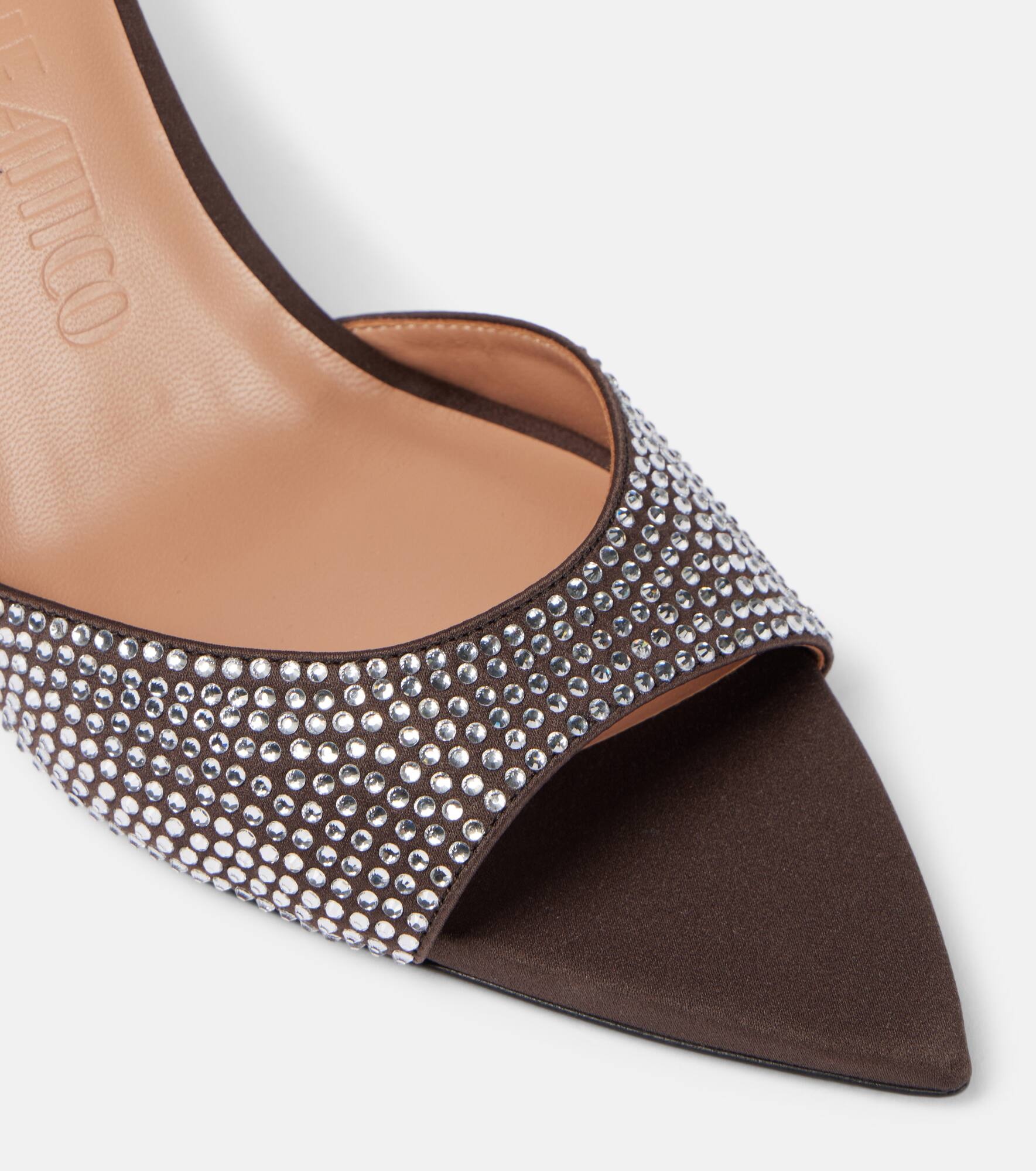 Ester 95 embellished satin mules - 5