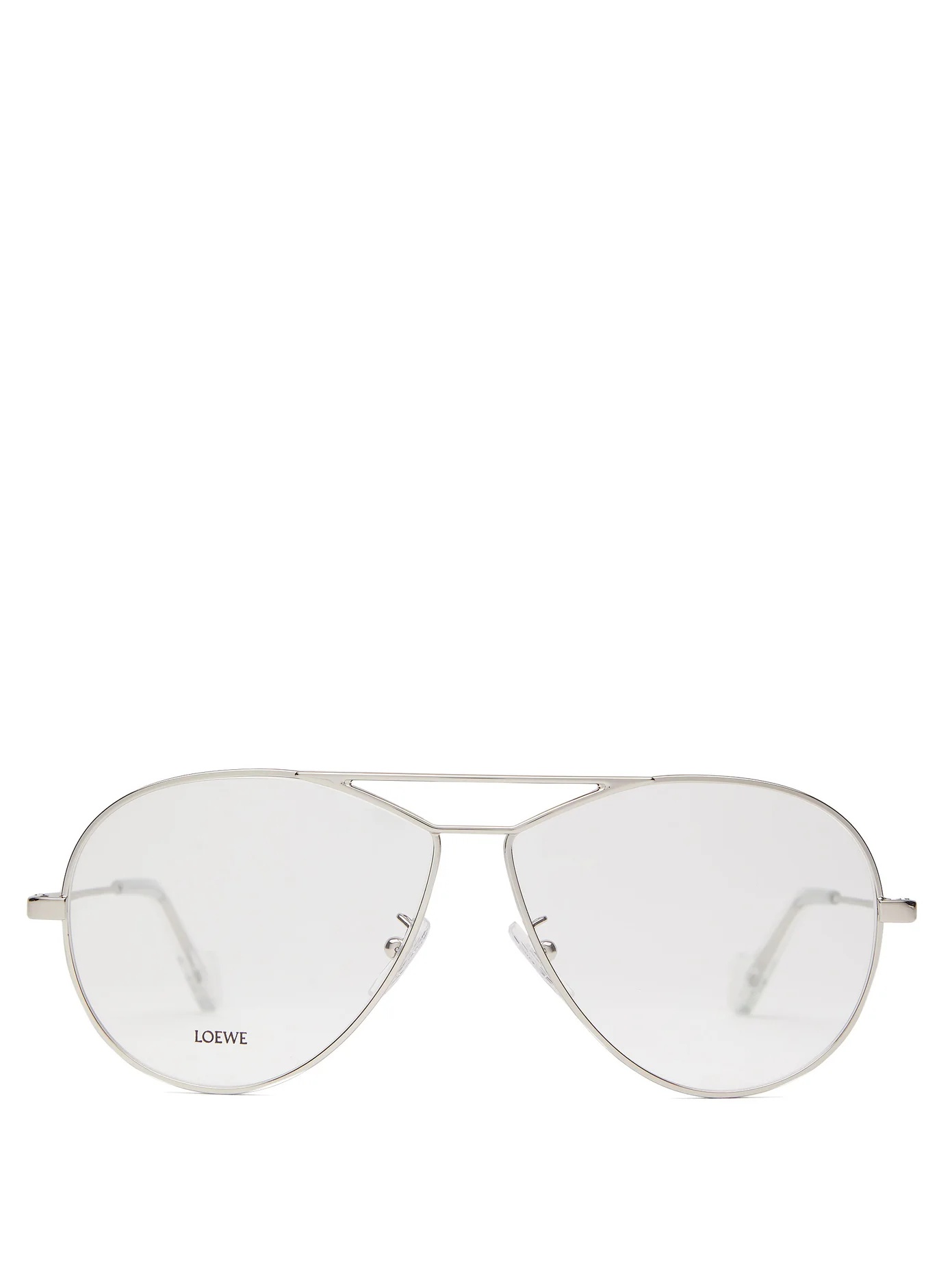 Round-frame metal aviator glasses - 1