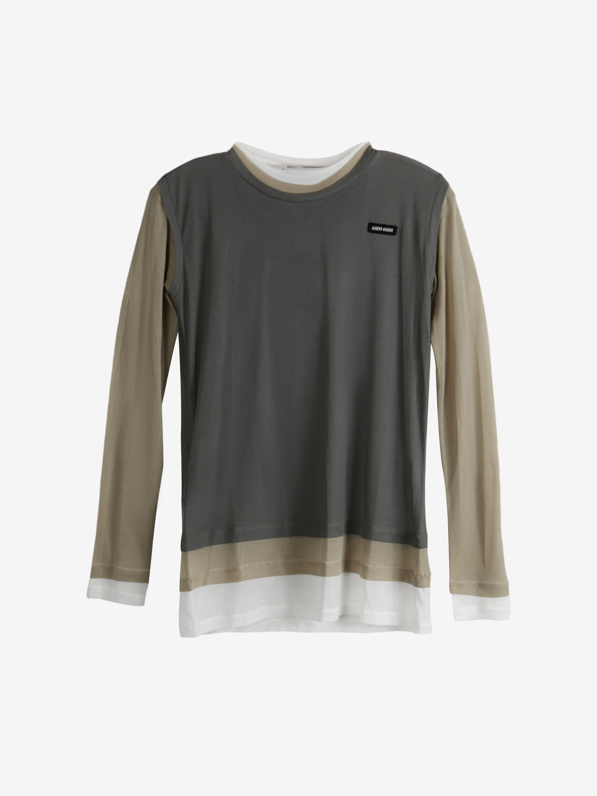 MIU MIU - Women Multi Layer Jersey Top - 4