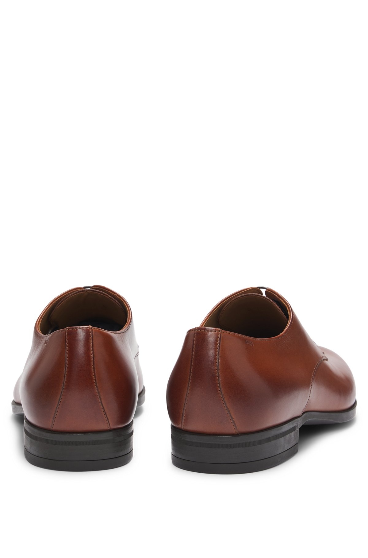 LEATHER DERBY SHOES WITH RUBBER SOLE - 5