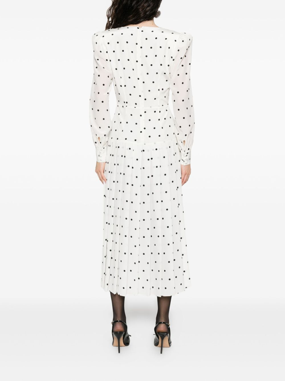 polka-dot midi dress - 4