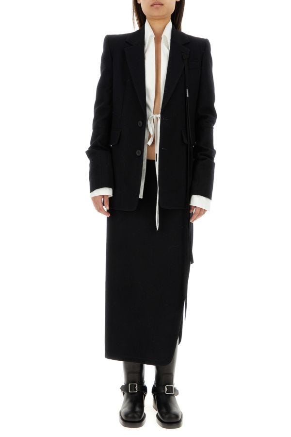スカート Ann Demeulemeester Black felt Oline skirt Ann Demeulemeester Black felt Oline skirt | gebnegozionline