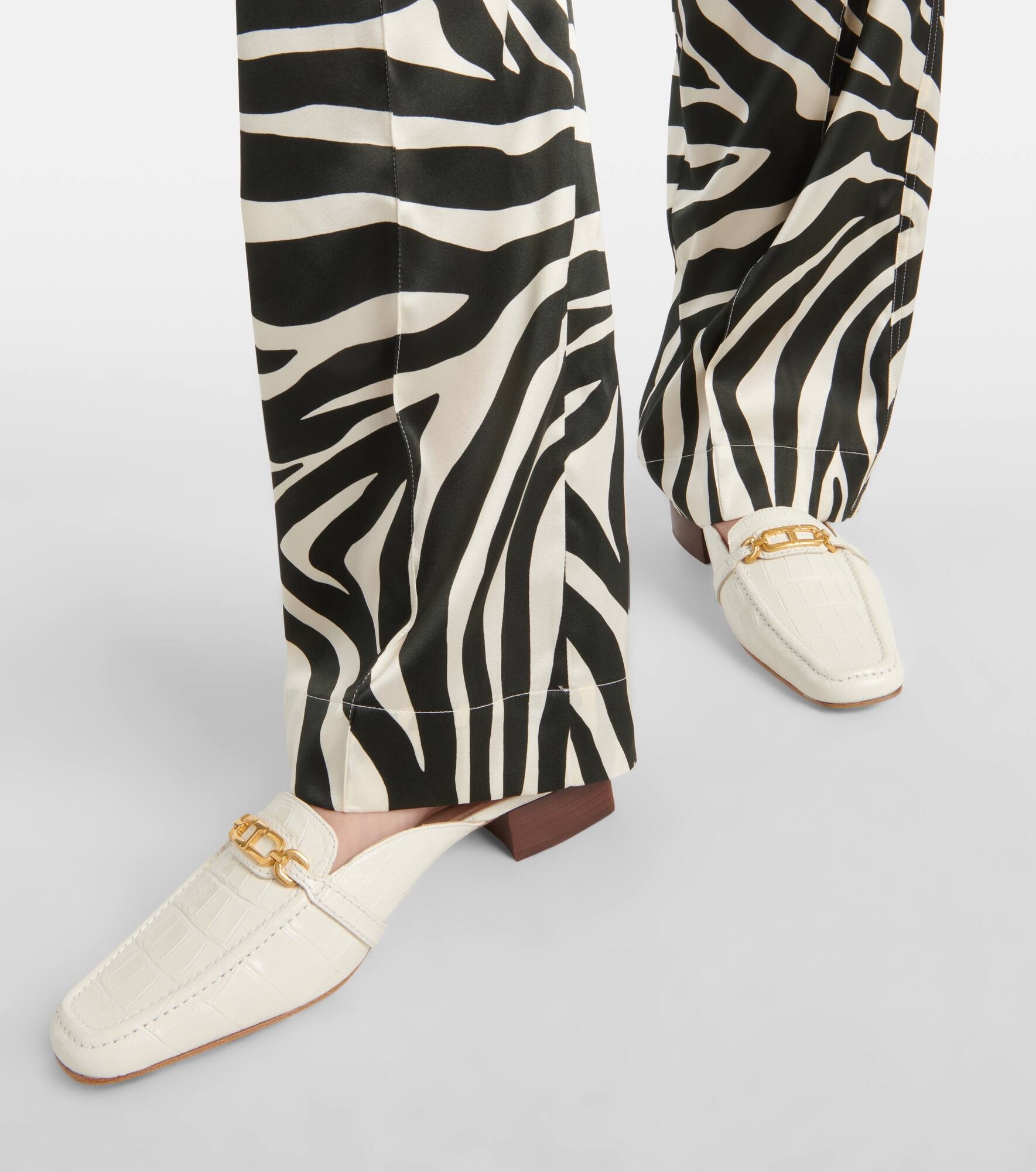 Whitney croc-effect leather mules - 4