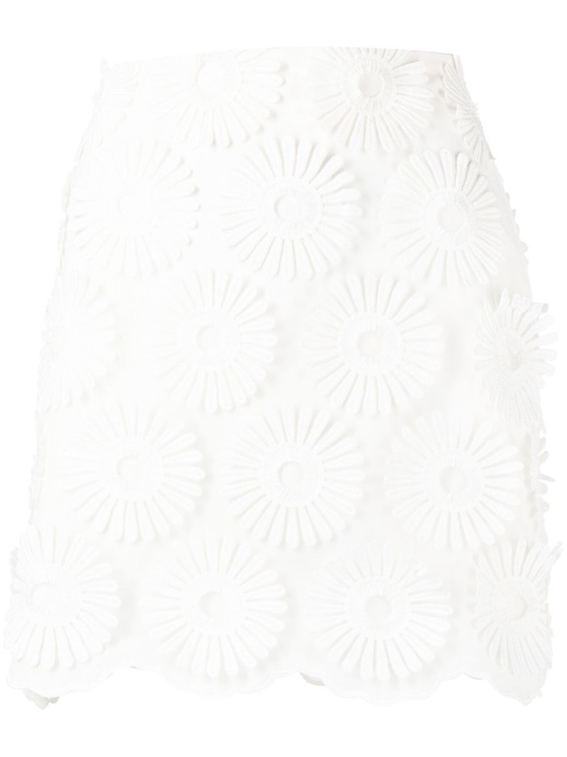 floral-embroidered miniskirt 1