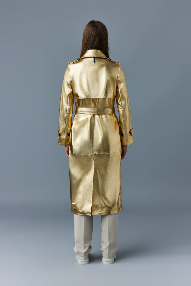 GAEL (R) leather trench coat with belt 5