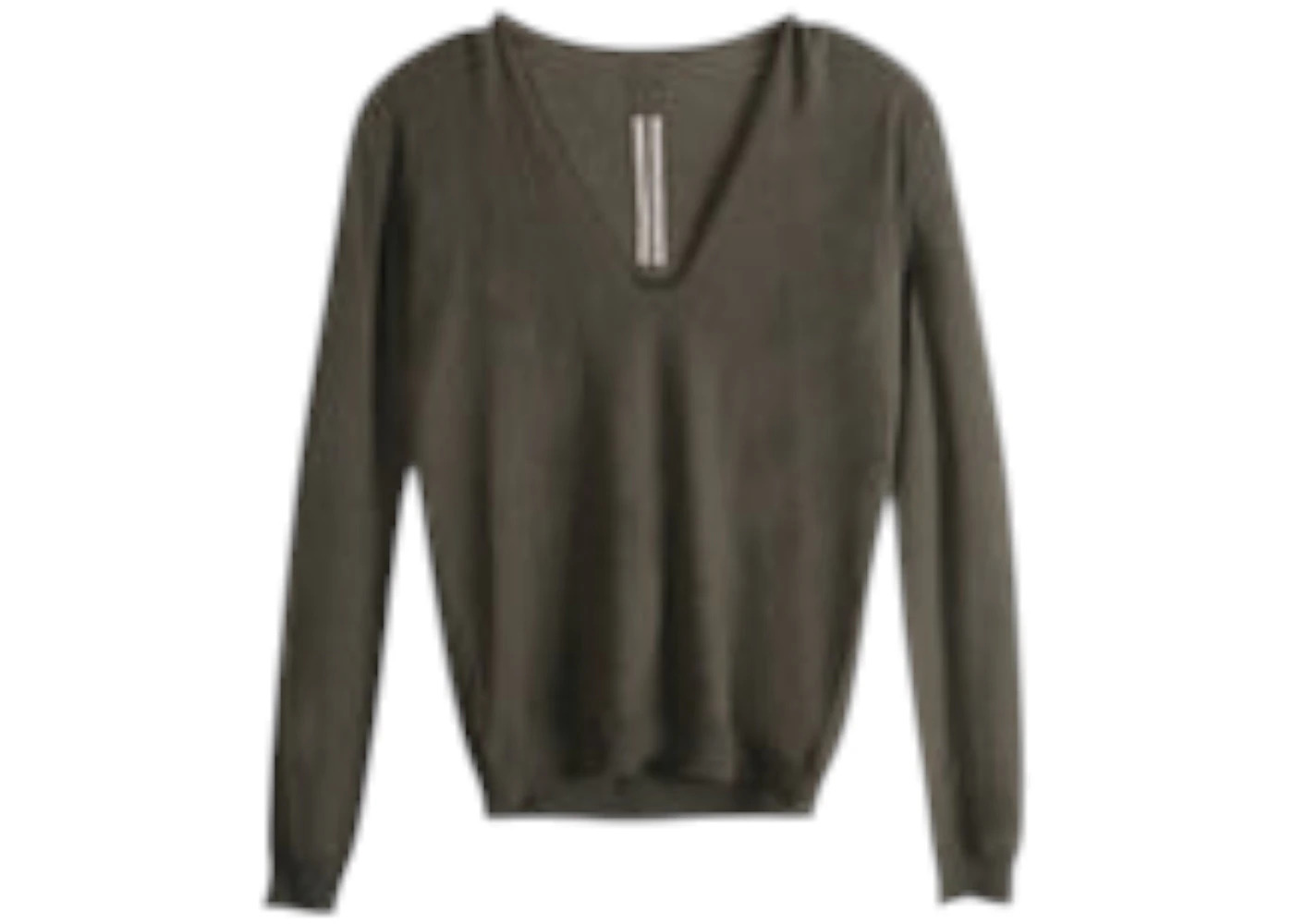 Rick Owens Knit V Neck Pullover Bosco - 1