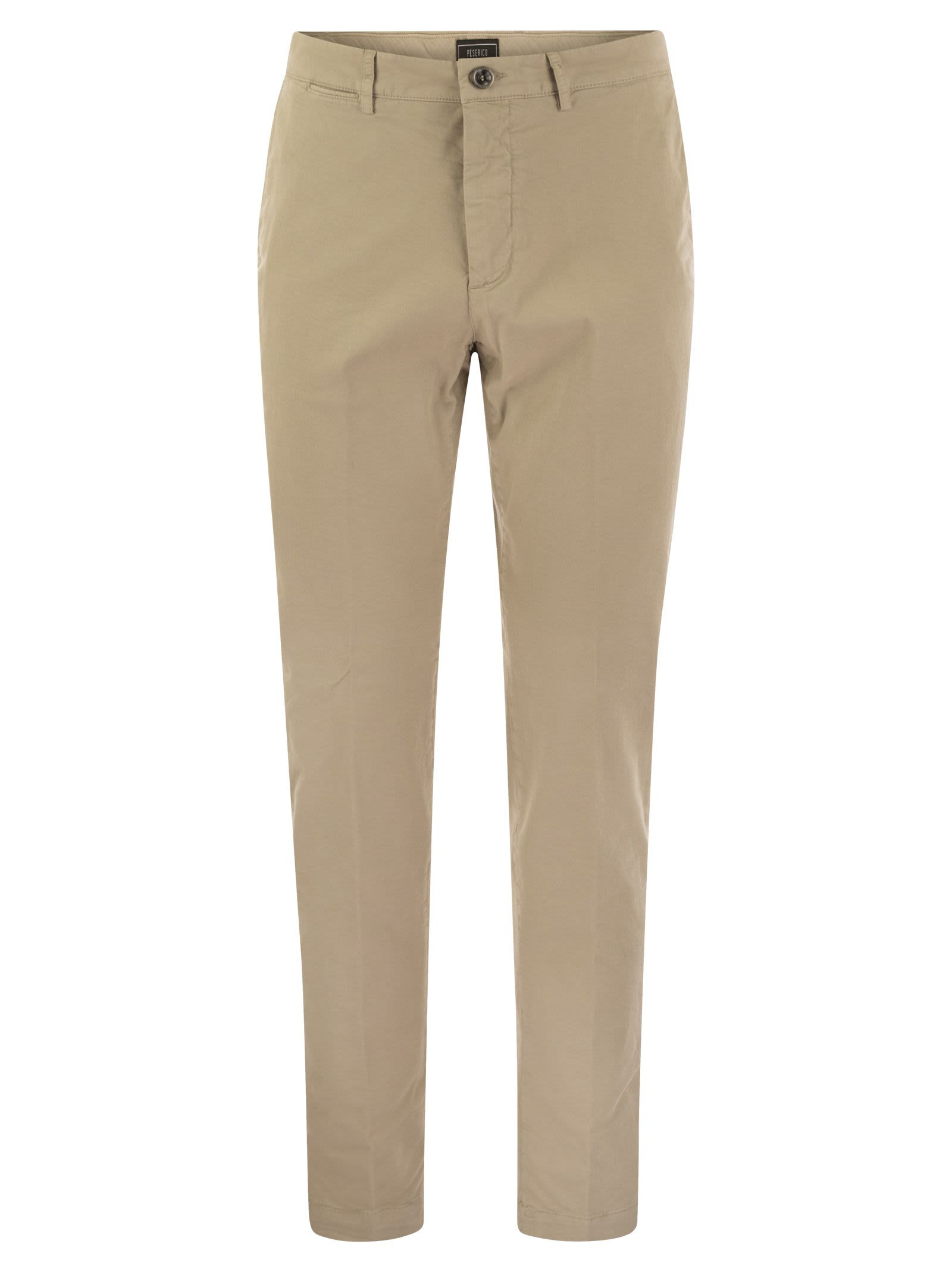 Peserico - Peserico Men Stretch Cotton Gabardine Chino Trousers - 1