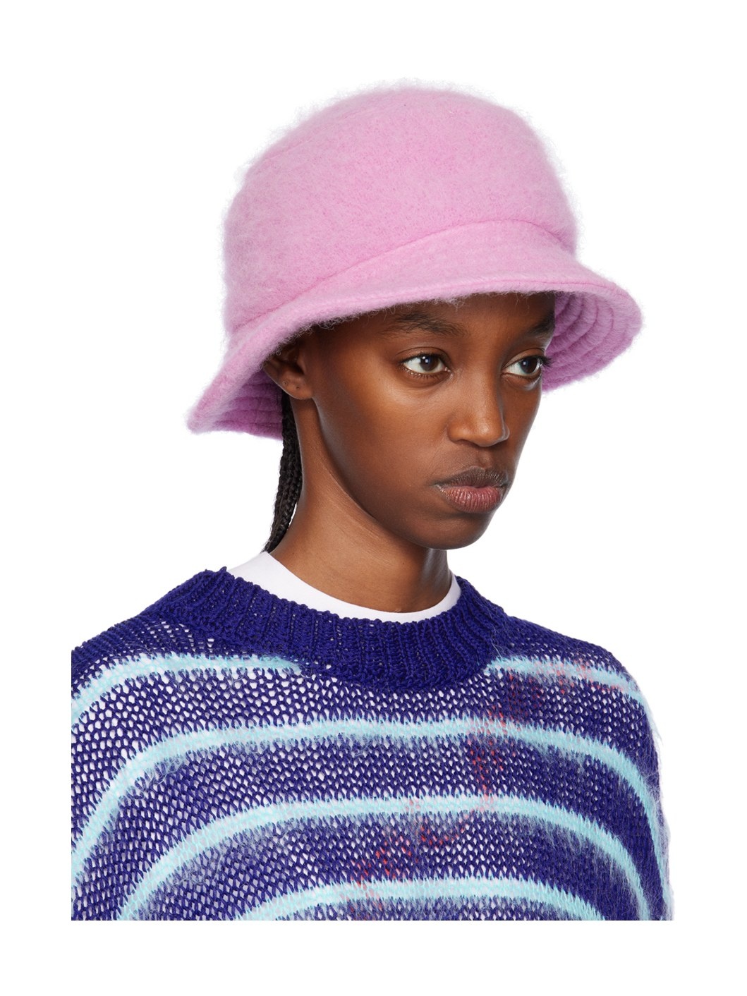 SSENSE Exclusive Pink Furry Bucket Hat - 2