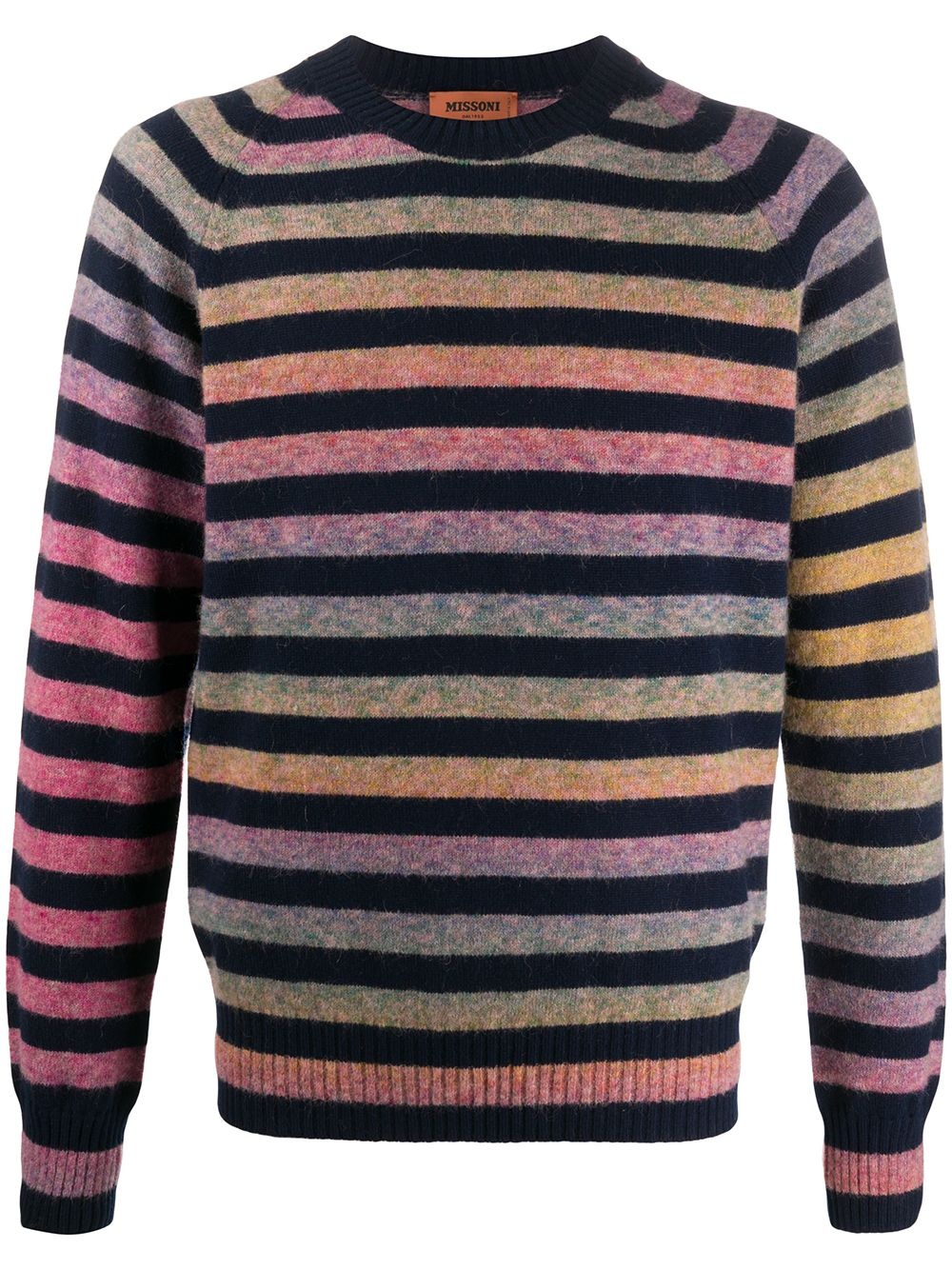 striped knit jumper - 1