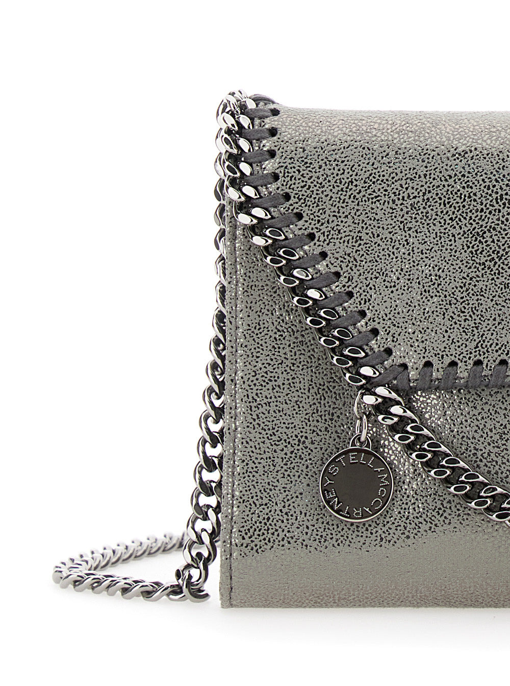Stella Mccartney Women 'Falabella' Metallic Crossbody Bag With Chain-Link Shoulder Strap And Metalli - 5