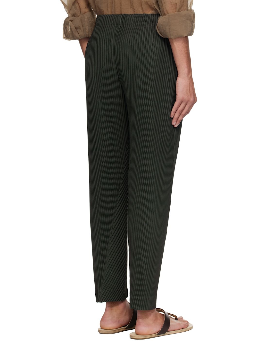 Green Pleats Bottoms 2 Trousers - 3