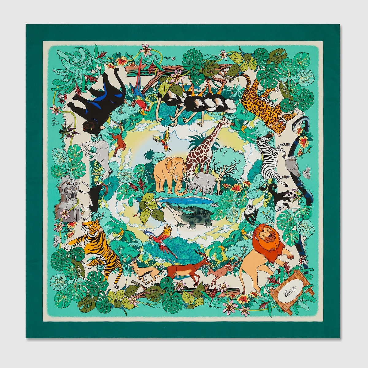 90 x 90 project printed silk carré - 1