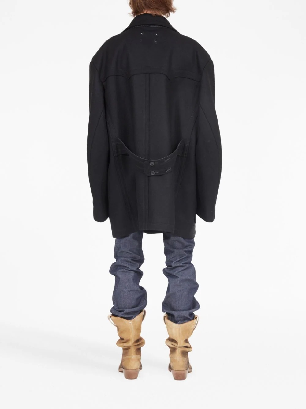 MAISON MARGIELA Men Oversized Caban Coat - 4