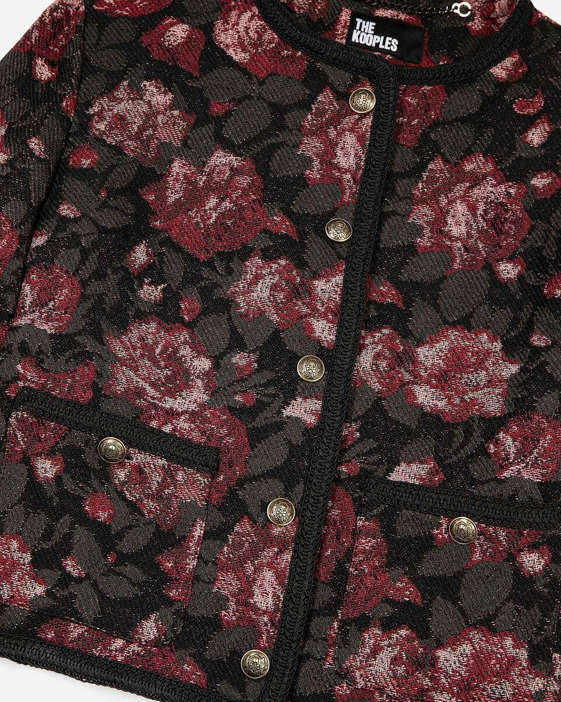 BURGUNDY PINK JACQUARD JACKET 6