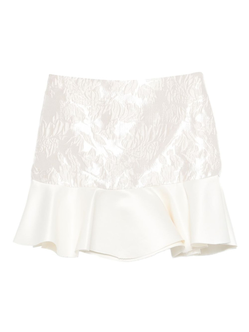 cloqué ruffled mini skirt 1