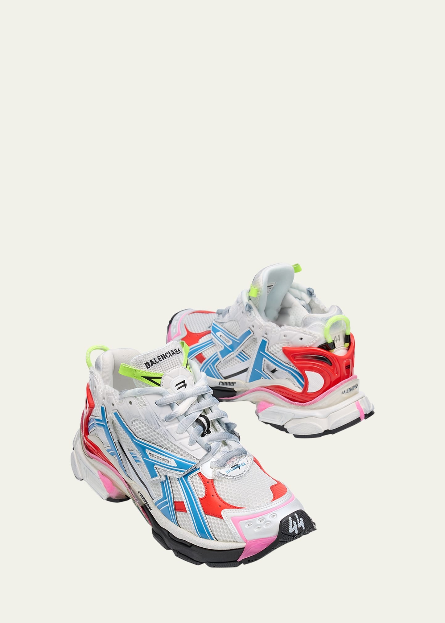 【関税&送料込】Balenciaga Multicolor Mesh And Rubber Track Balenciaga Men's Multicolor Mesh Runner Sneakers - Bergdorf