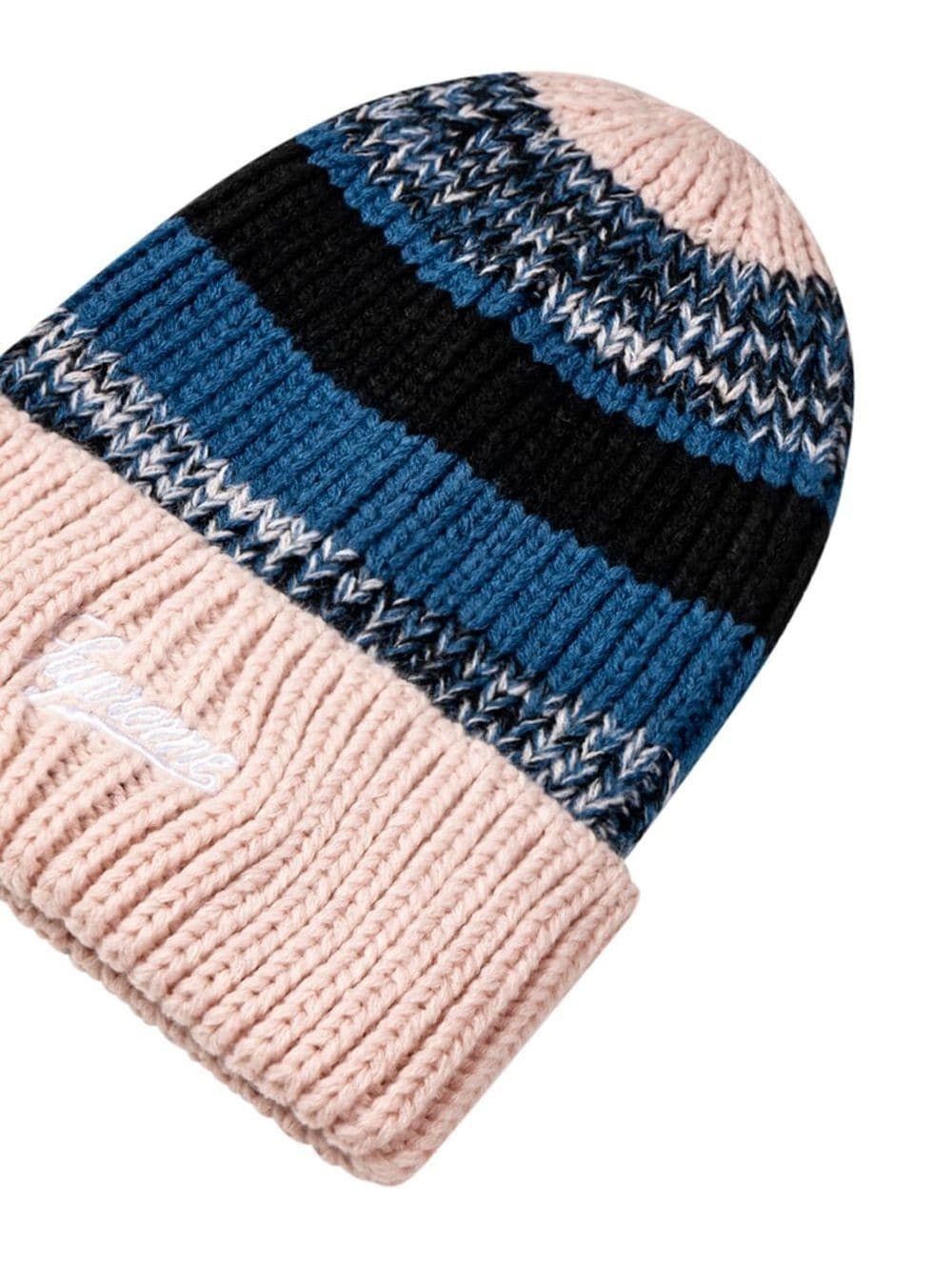 mixed stripe beanie - 2