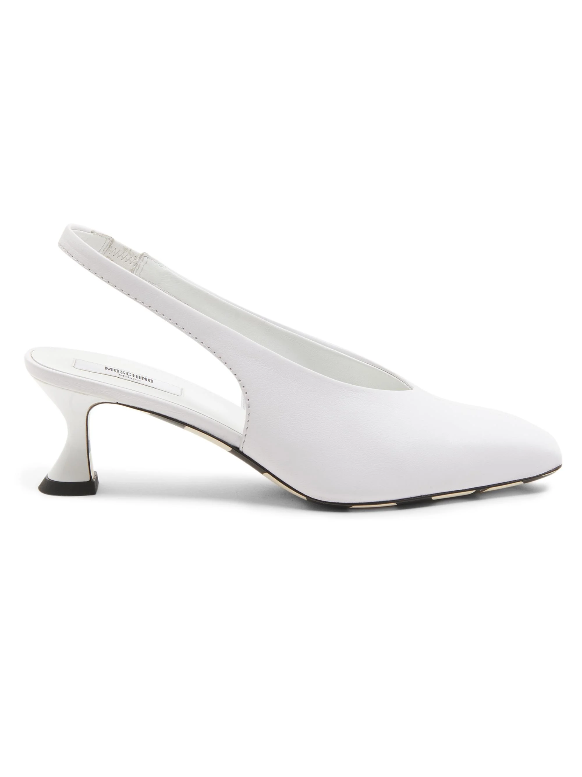 Women's Carla 55MM Leather Slingback Pumps - White - 1