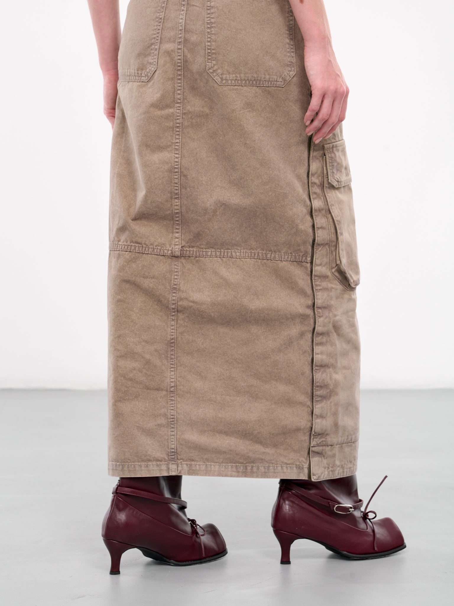 Velcro Cargo Long Skirt - 4