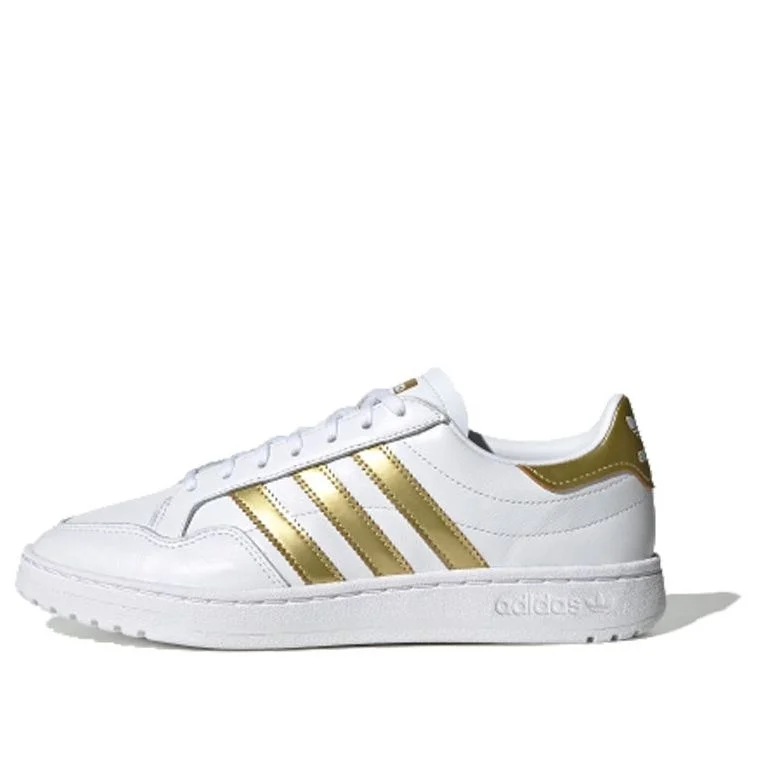 (WMNS) adidas Team Court 'White Gold Metallic' EF6058 - 1
