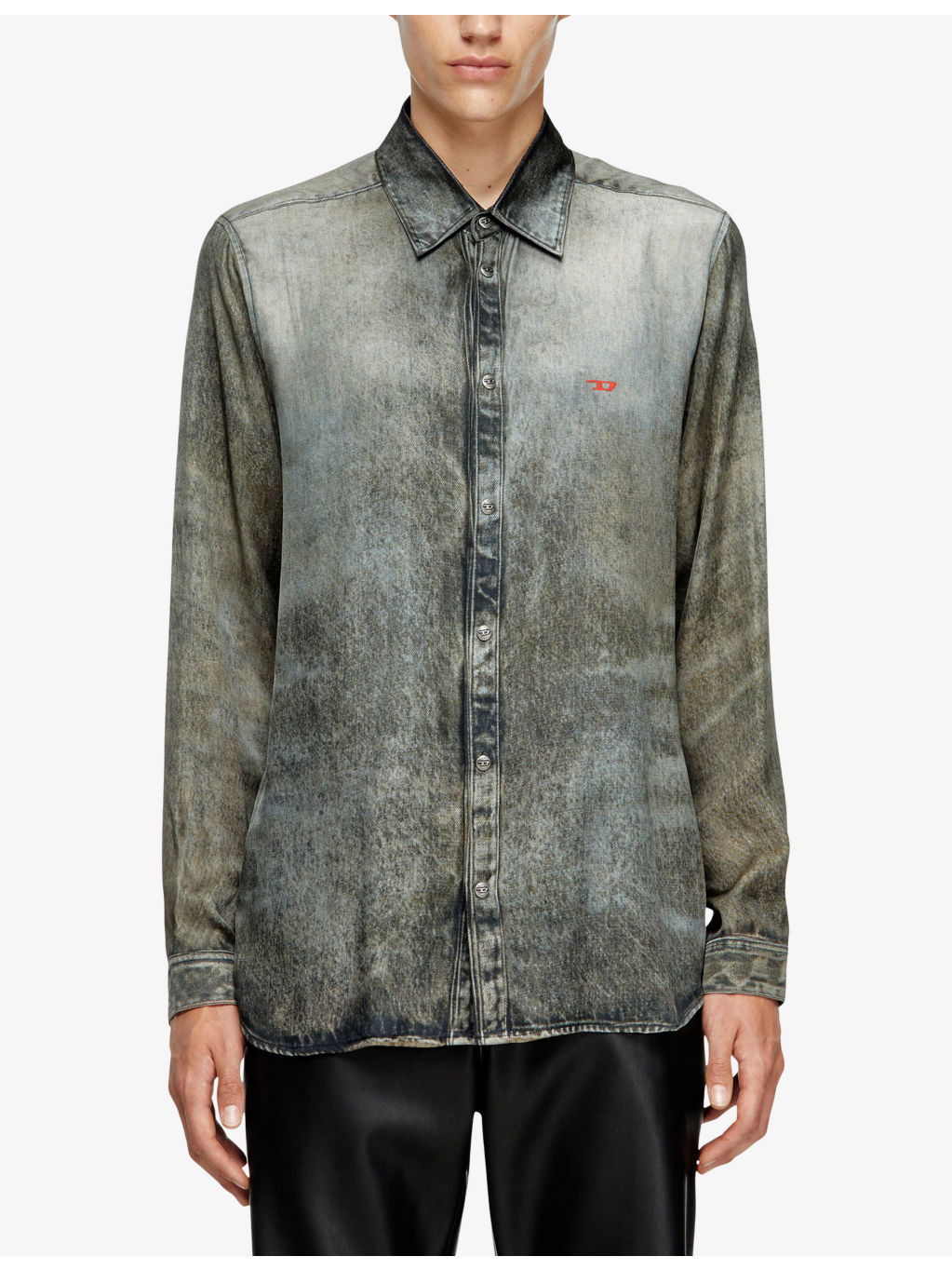 S-Simply-Lkct Denim-Print Woven Shirt - 3