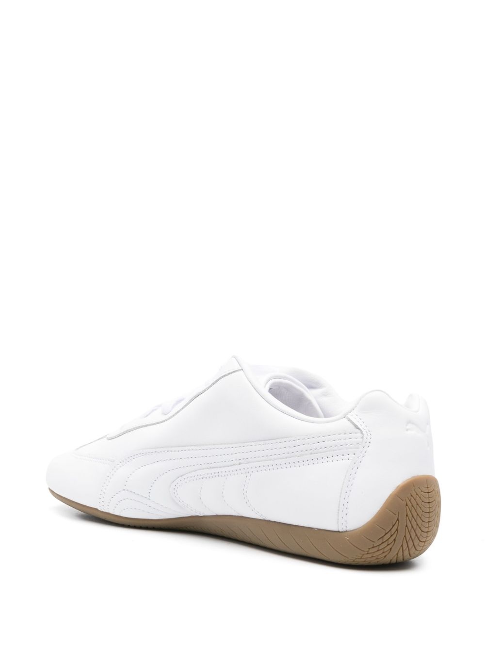 leather low-top sneakers - 3