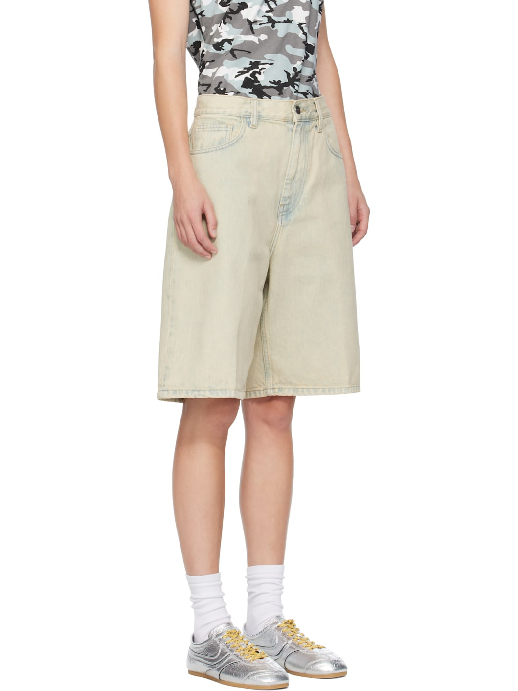 Beige Brandon Denim Shorts - 2