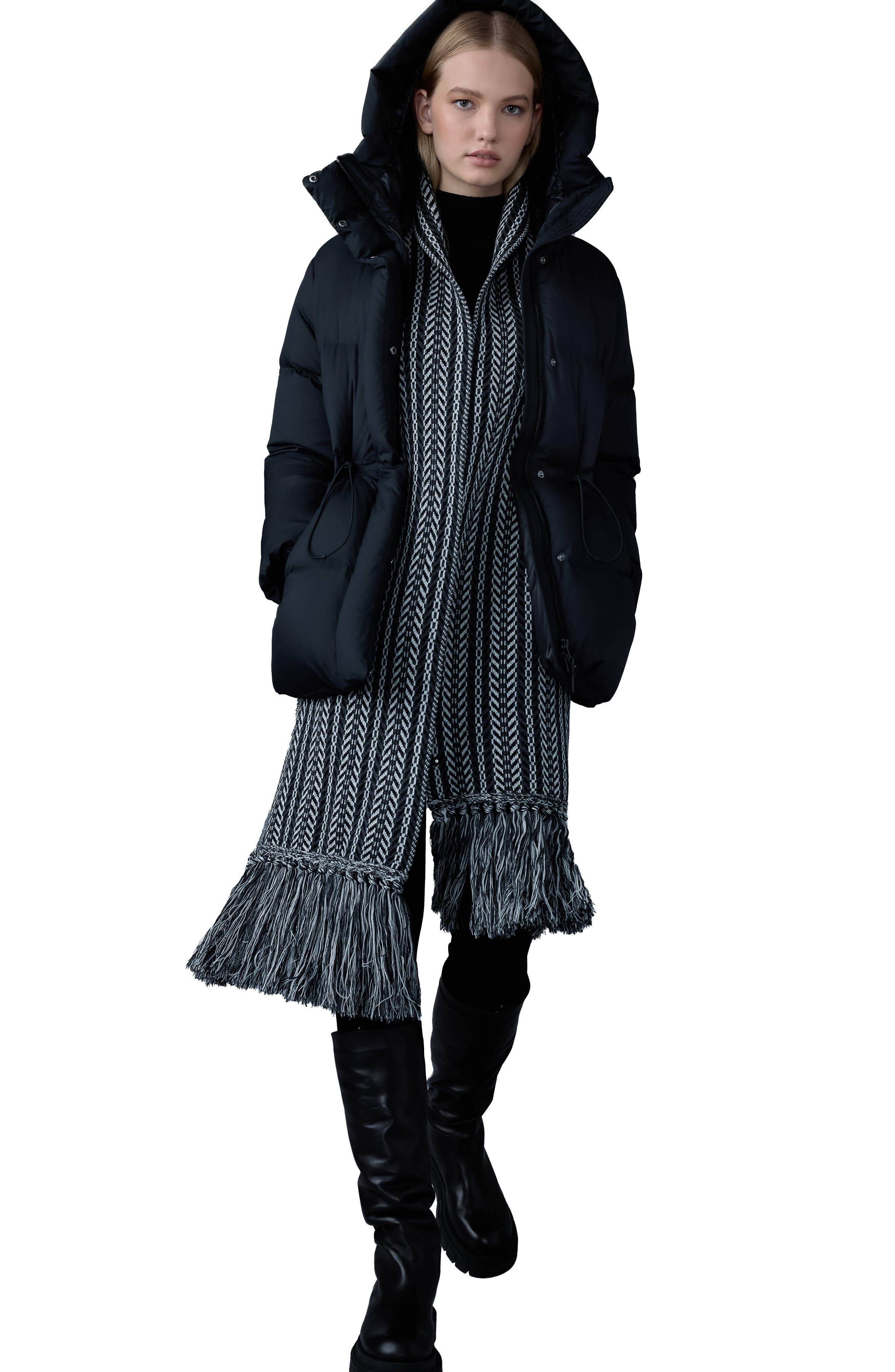 Mackage Freya-SW Water Repellent 750 Fill Power Down Puffer Jacket in Black at Nordstrom - 5