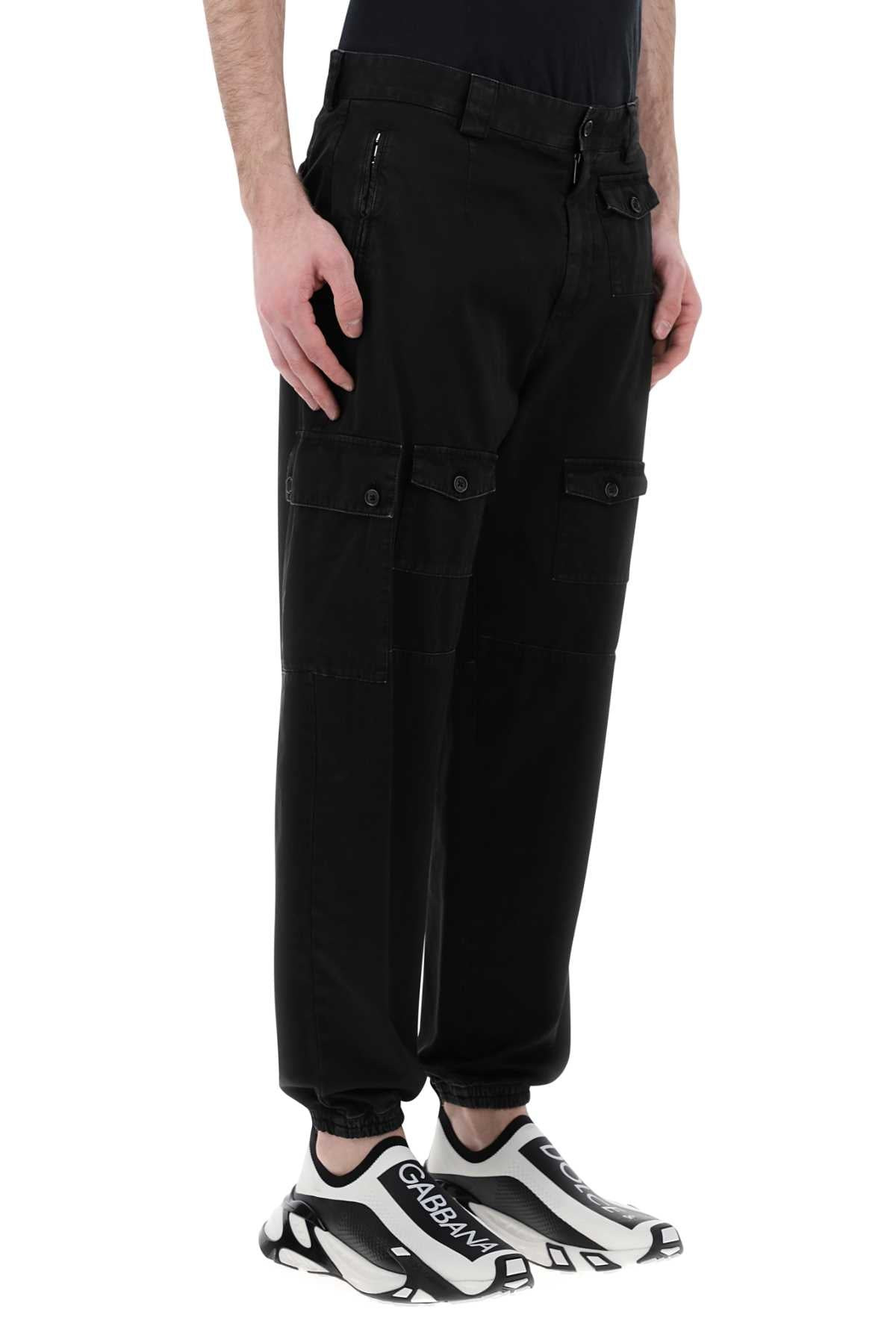 Dolce & Gabbana Men Black Cotton Cargo Pant - 3