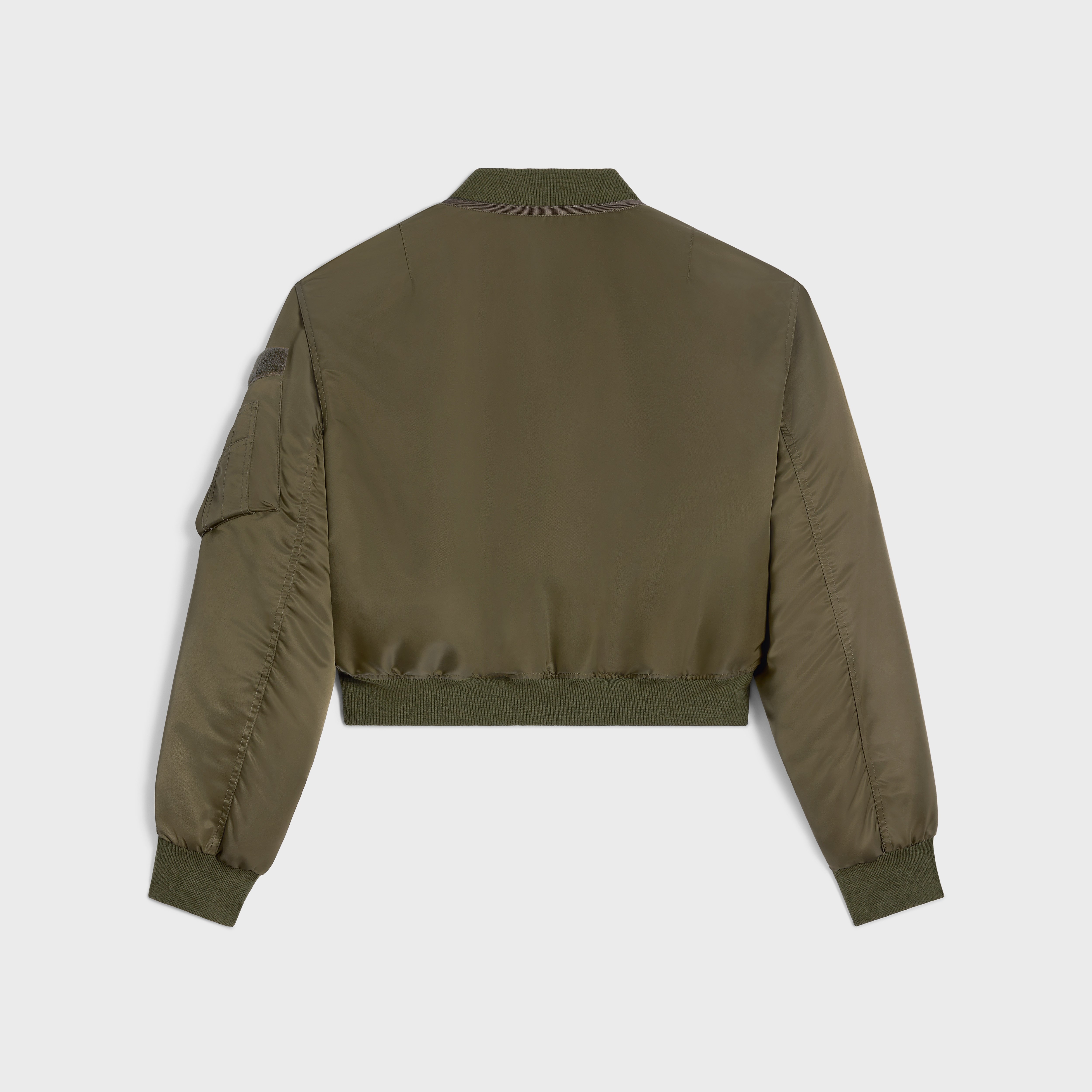 cropped bomber jacket in nylon twill - 2