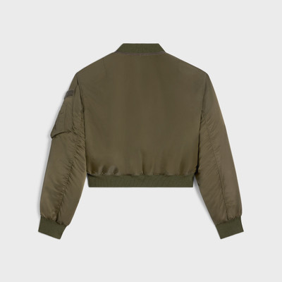 CELINE cropped bomber jacket in nylon twill outlook