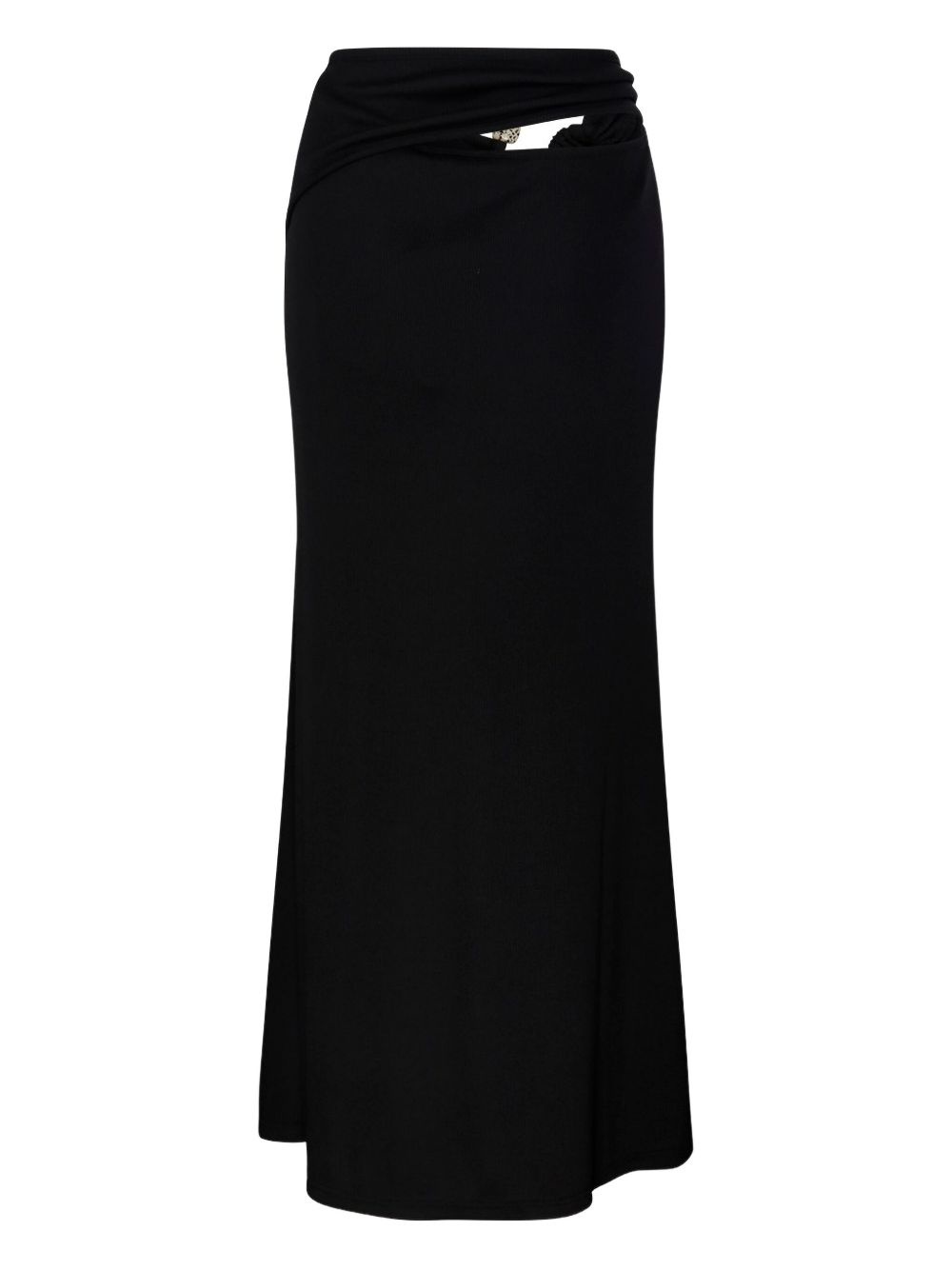 knot-detail ribbed-knit maxi skirt - 2