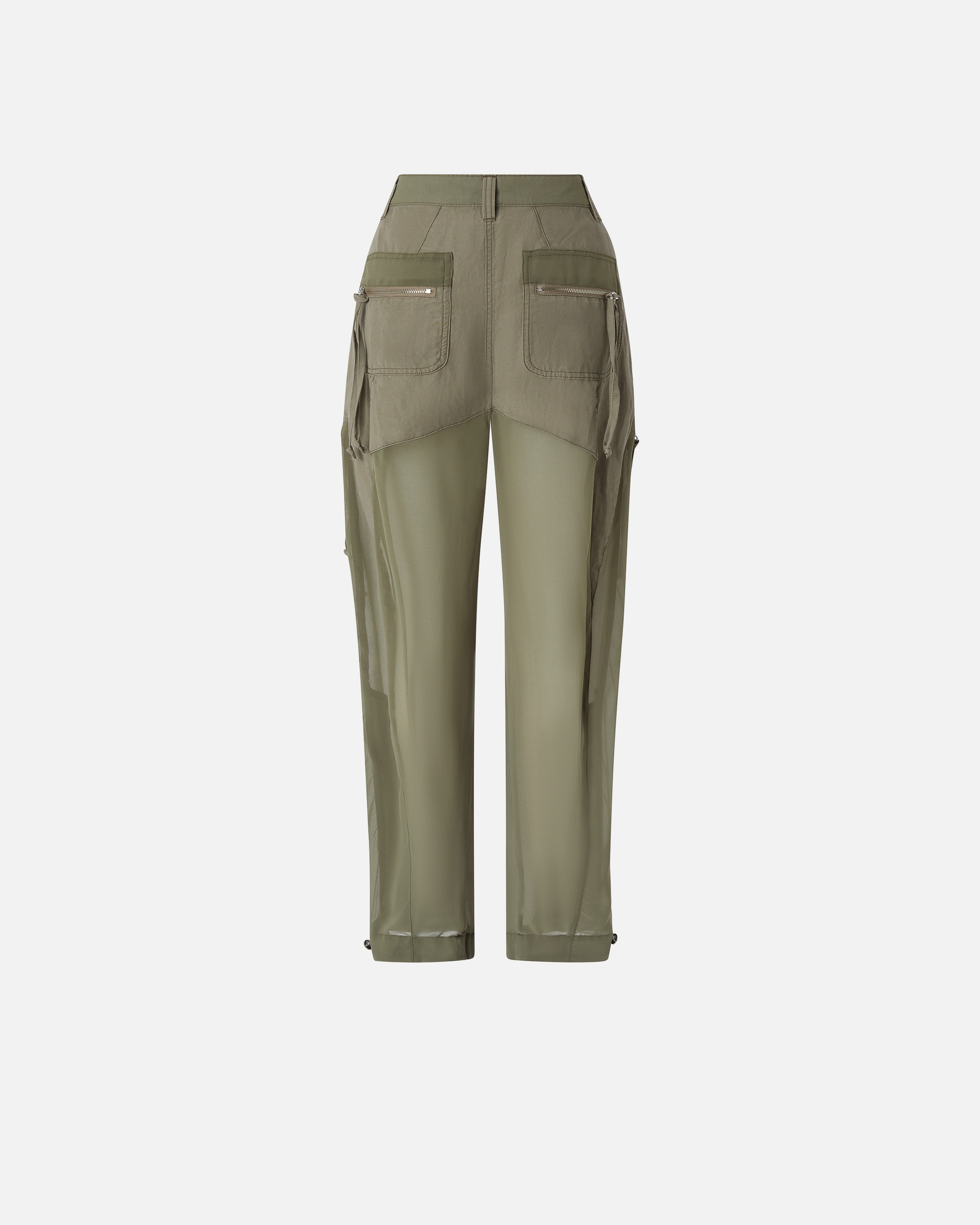 P-PANTS WITH ZIP AND TRANSPARENT INSERTS - 2