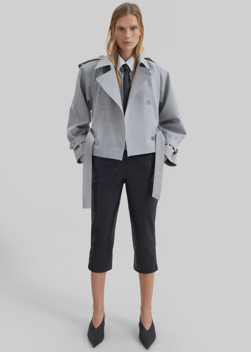 Lior Leather Capri Pants - Black 4