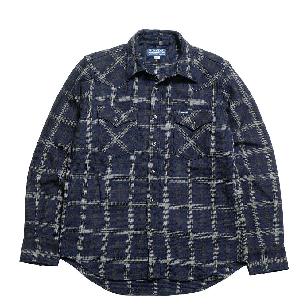 INDIGO PLAID WESTERN SHIRT - IHSH-411 - 1