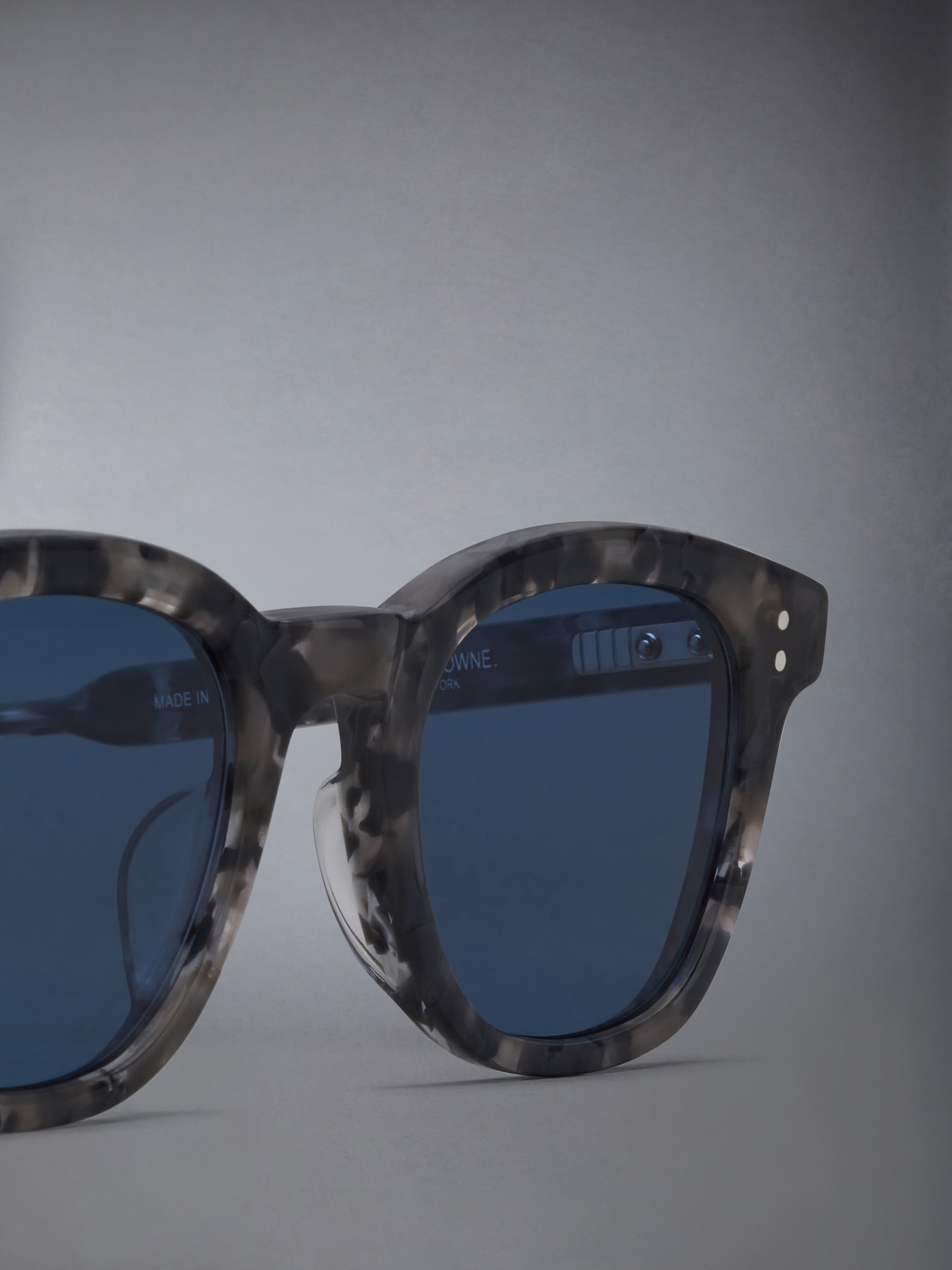 TORTOISE ACETATE RECTANGULAR SUNGLASSES - 7
