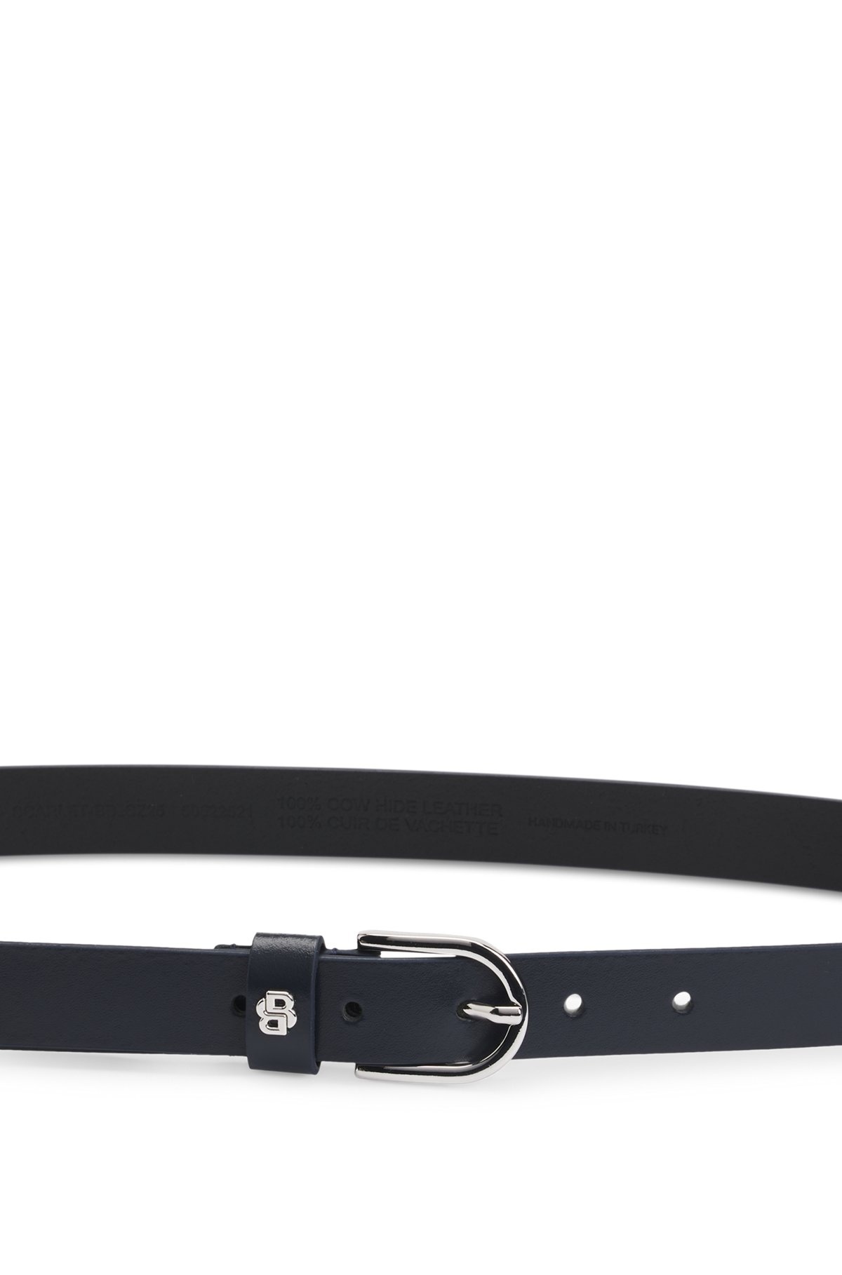 ITALIAN-LEATHER BELT WITH DOUBLE B MONOGRAM - 5